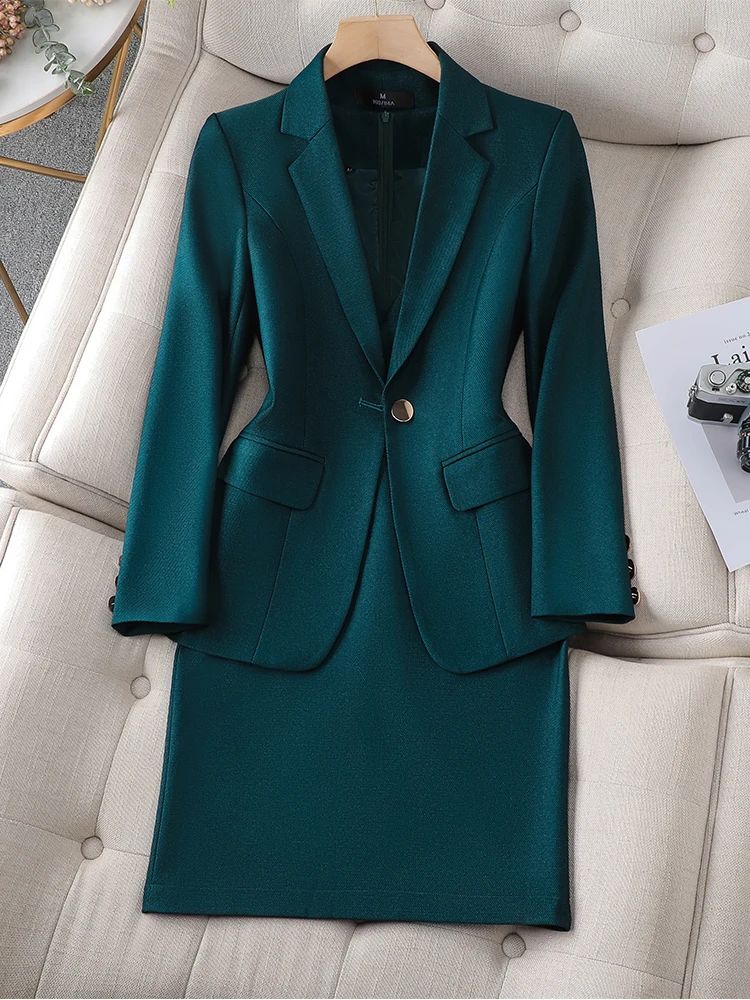 Green Skirt Suit