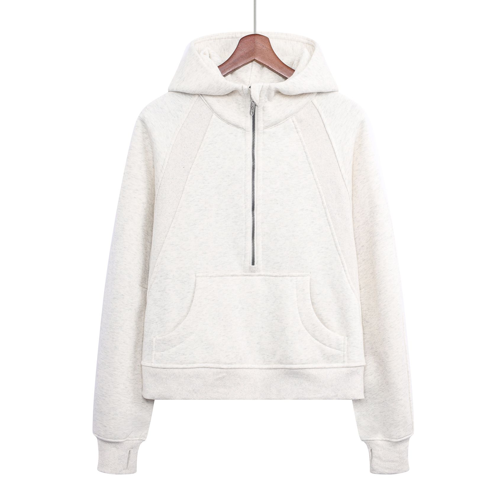 Inkjet White 【Half-zip hoodie】