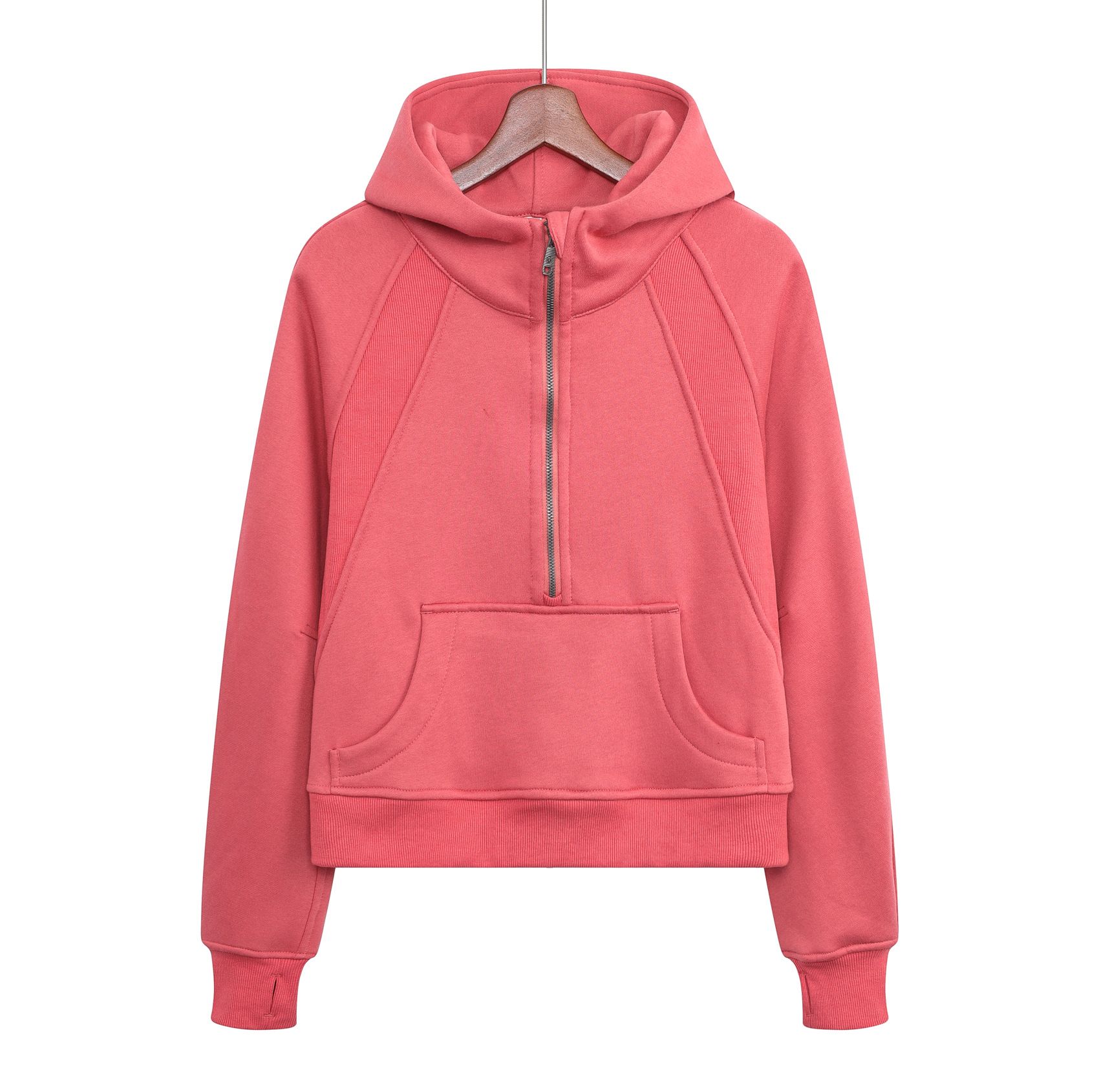 Watermelon Red【Half-Zip Hoodie】