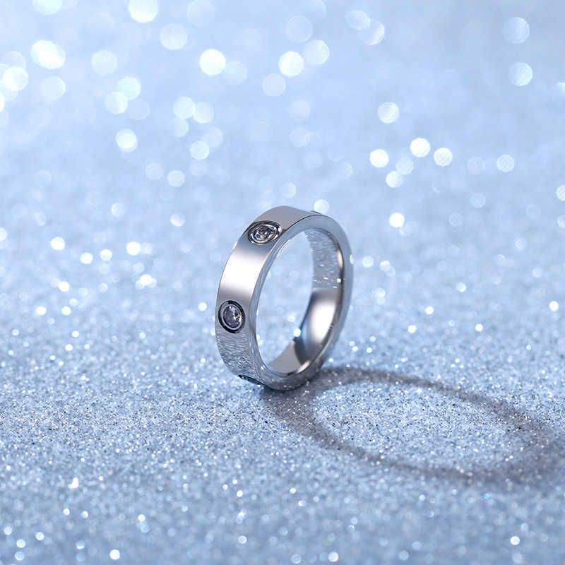 Ring mit 6 Diamanten – Silber 5 mm