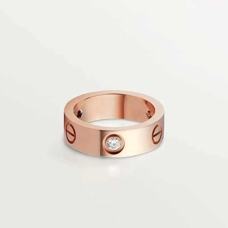 Rose Gold Single Diamond Wide Edition