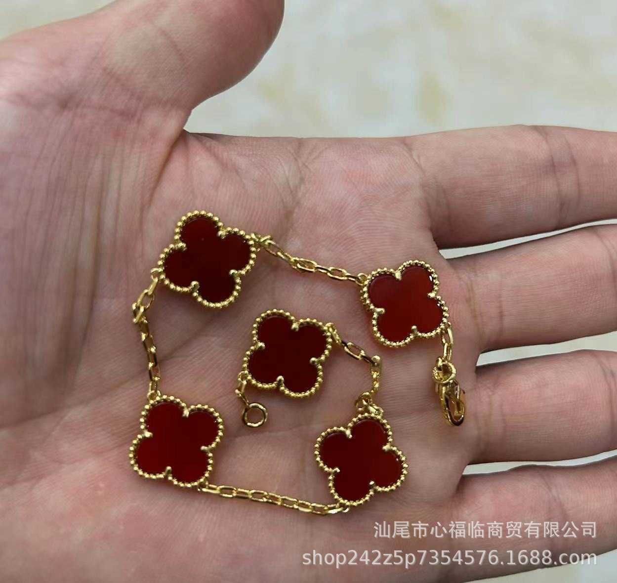 Agate rouge Gold-925 Silver