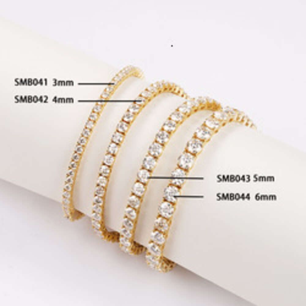 4mm Moissanit 14k Gold-7 Zoll (17,7