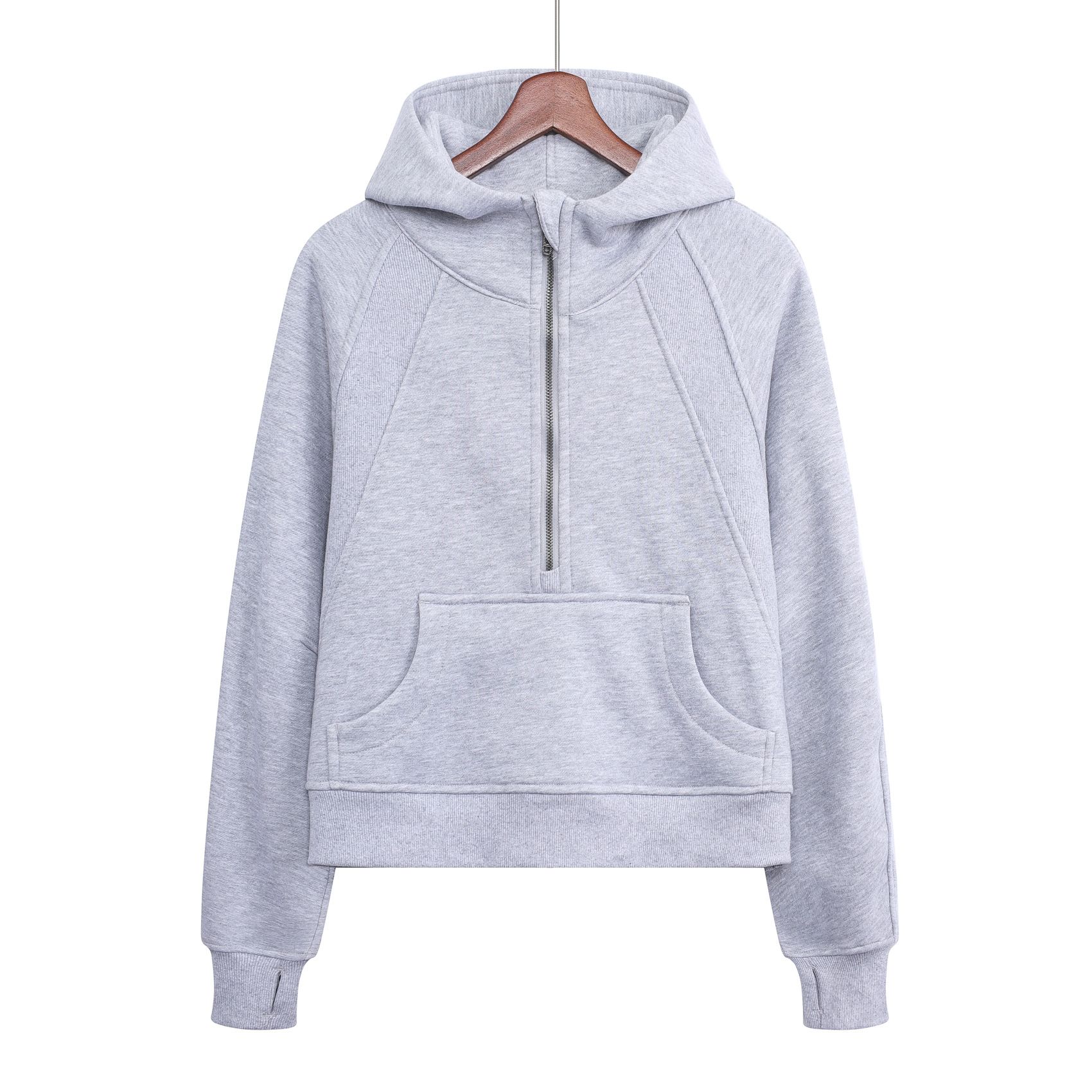 Inkjet gray【Half-Zip Hoodie】