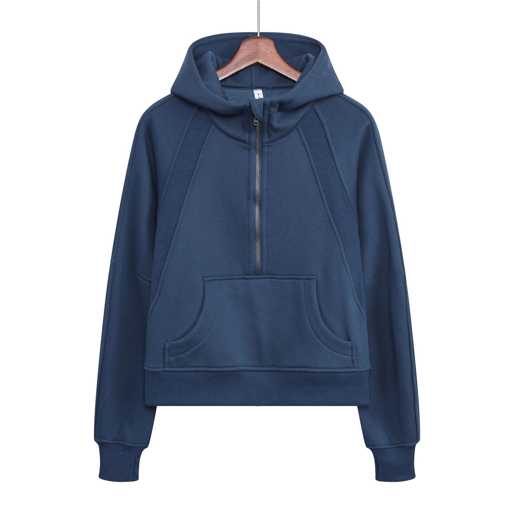 Mystisk blå 【Halv-zip hoodie】