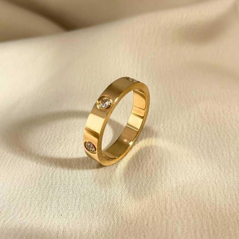 Ring mit 6 Diamanten – Gold 5 mm