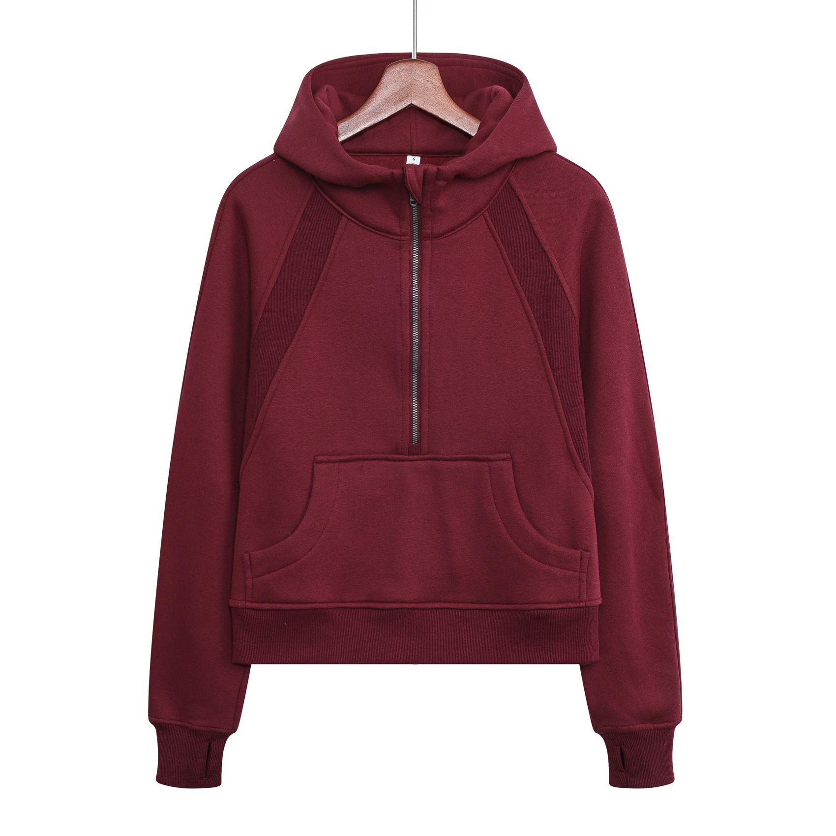 wine【Half-Zip Hoodie】