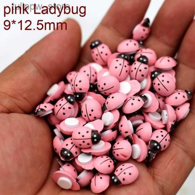 Pink Ladybug-9x12mm