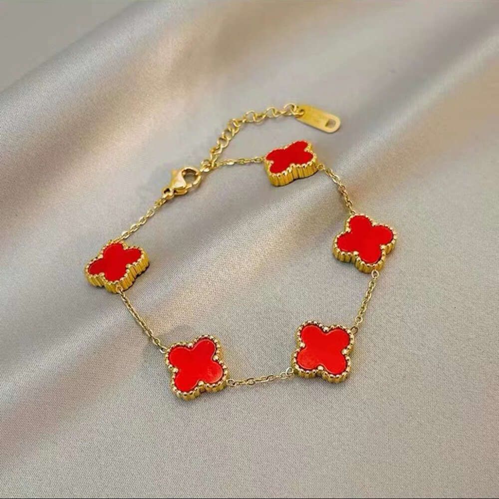 Double sided red bracelet-18K