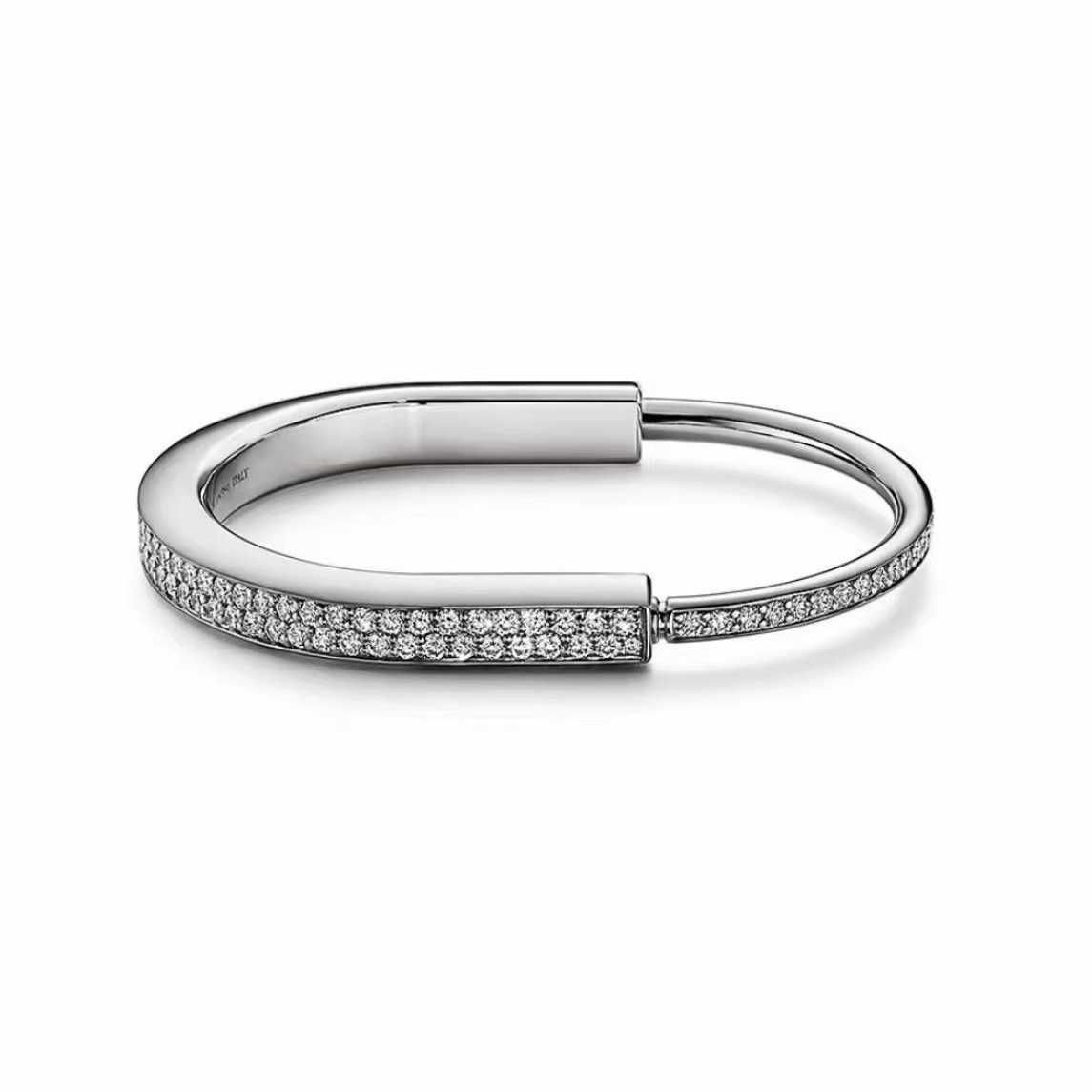 Lock Bracelet Platinum (full Diamond)