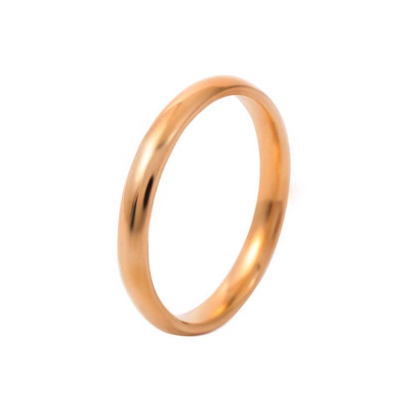 Anello in oro rosa semplice da 2 mm