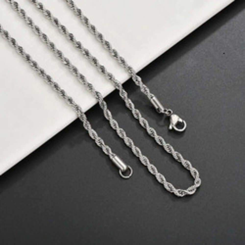 Silver-3mm 316l Rope Chain