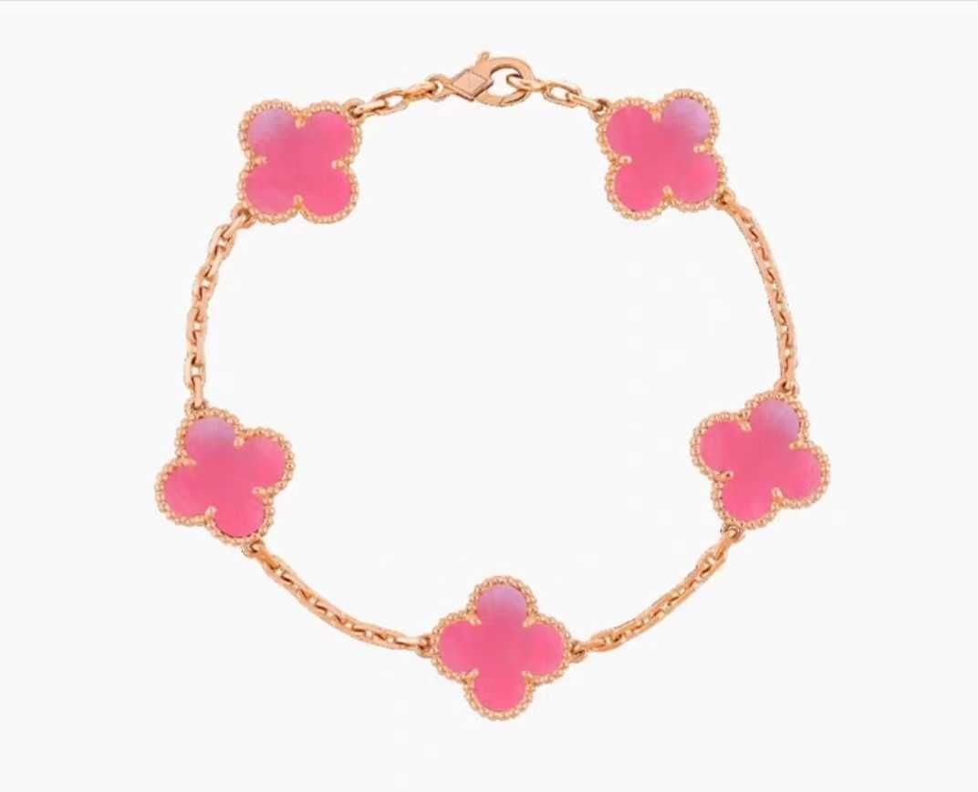 Bracelet Cinq Fleurs Fritillaria Rose