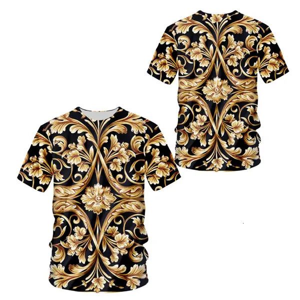 Camisetas florais de ouro