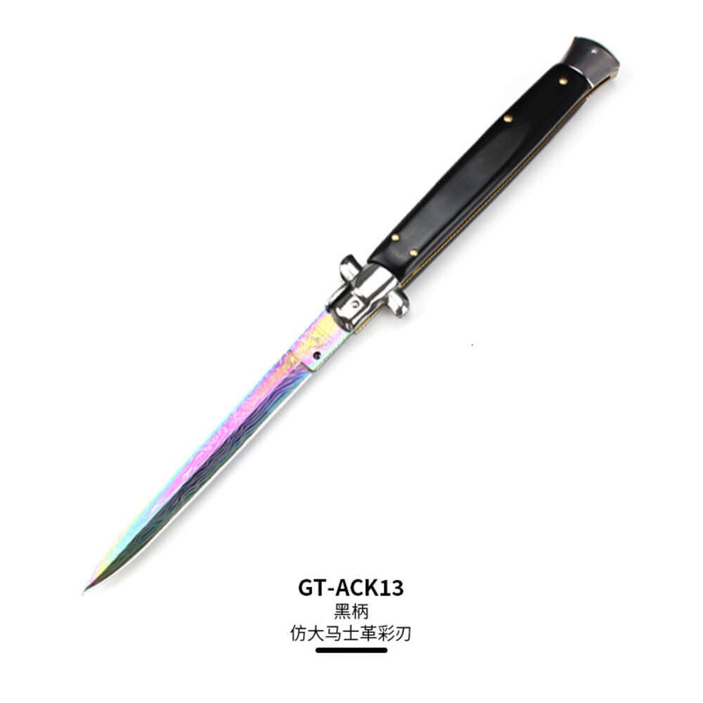 Black Handle Damashi Pattern Colorful