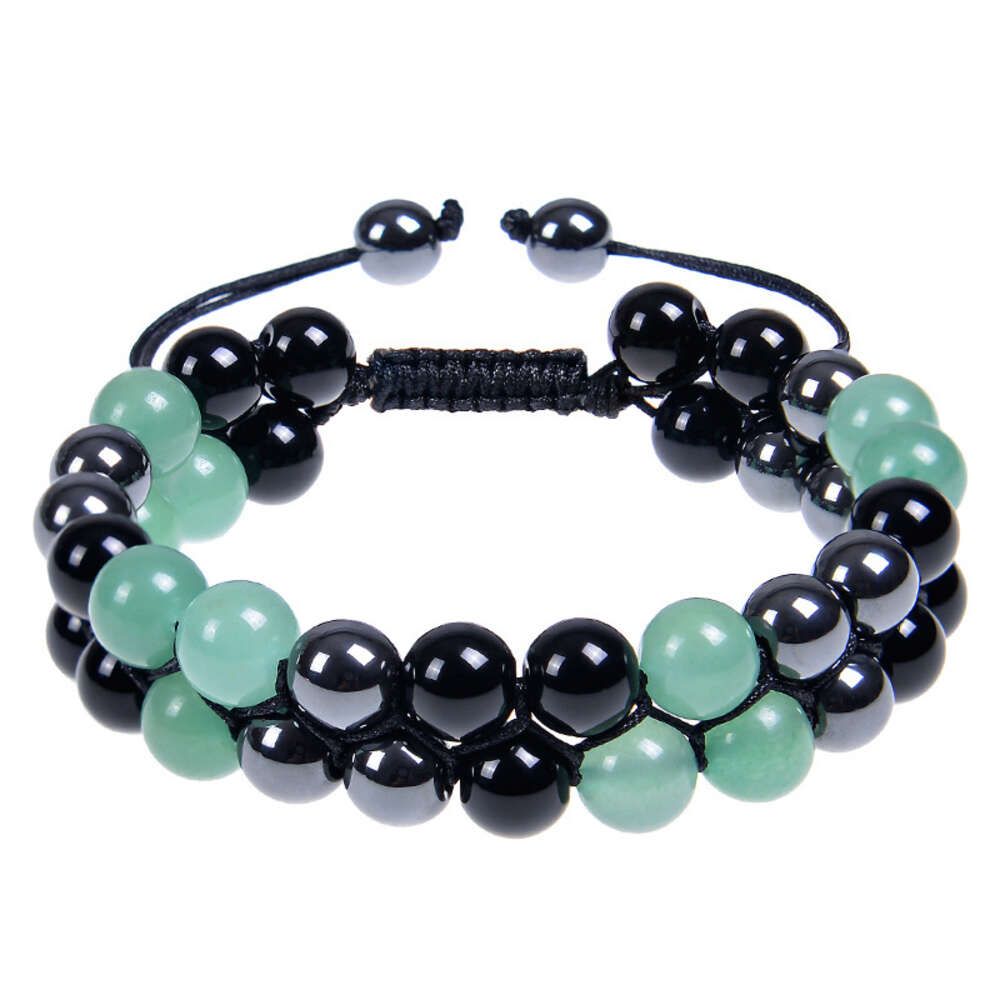 8MM Green Crystal Bracelet (3 Beads)