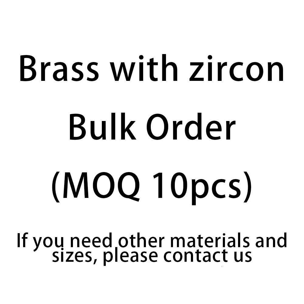 Zirkon yığın siparişi ile pirinç (MOQ 10pcs