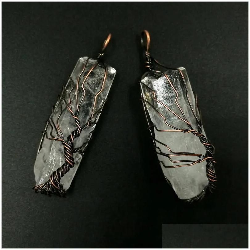 White Quartz With Red Copper Plated