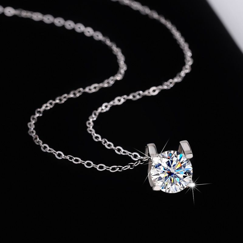 Vitt guldfärg Moissanite