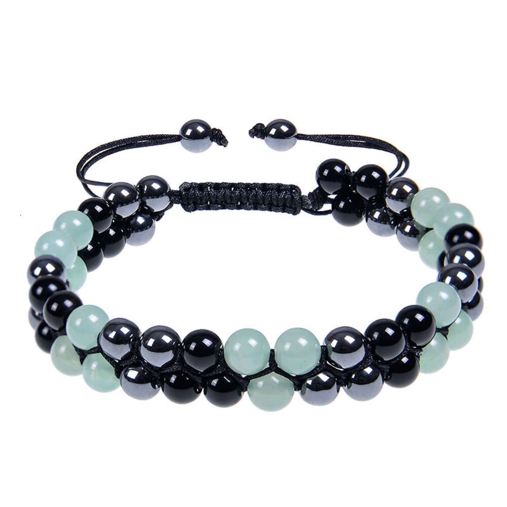 6MM Green Crystal Bracelet (3 Beads)