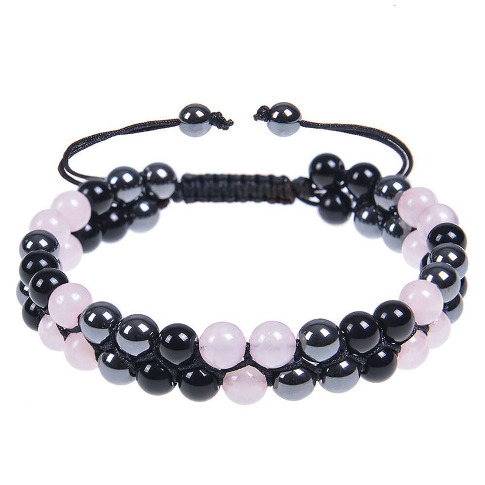 6MM Pink Crystal Bracelet (3 Beads)