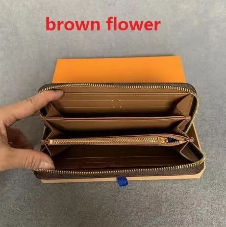 Brown flower wallet