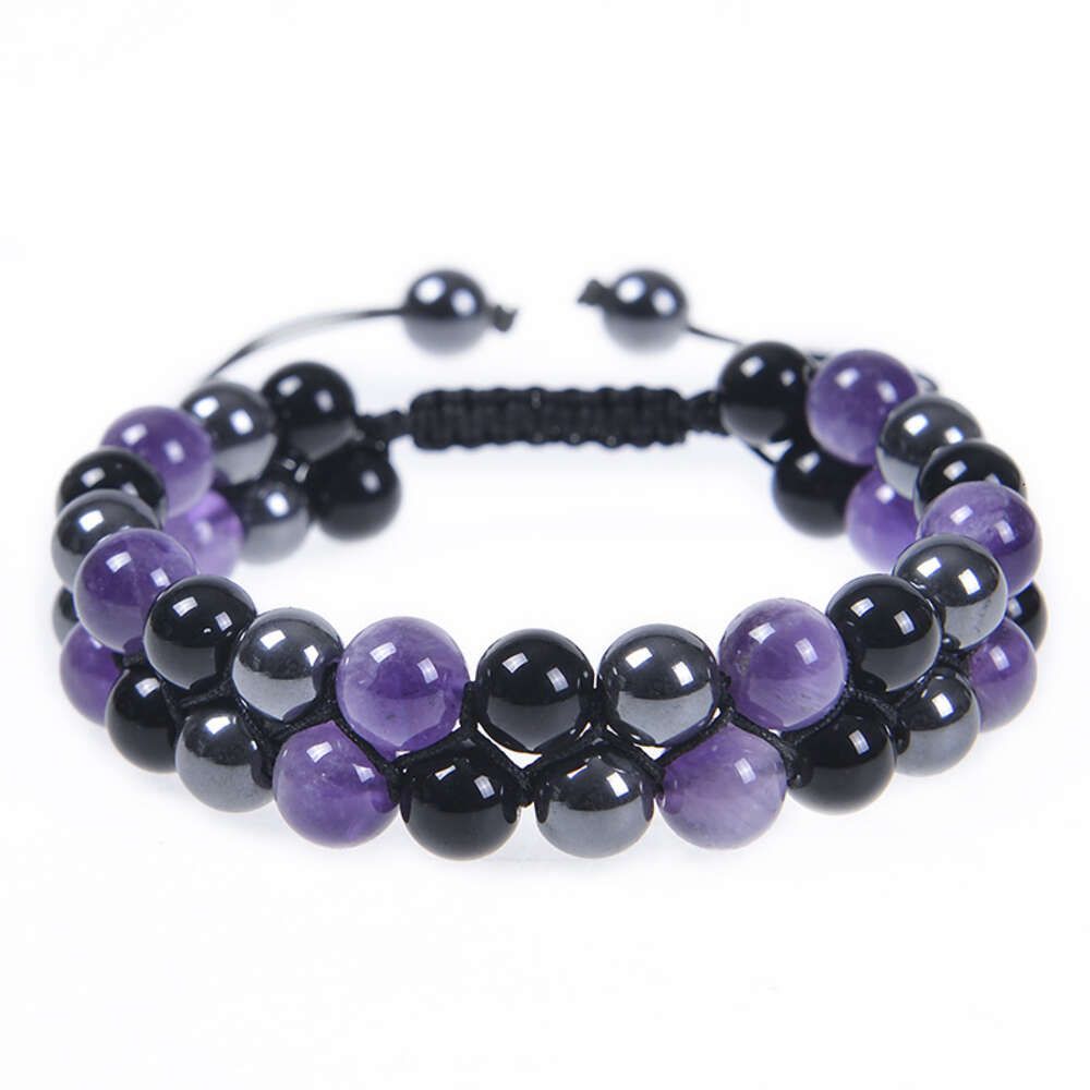 8MM Amethyst-Armband (2 Perlen)