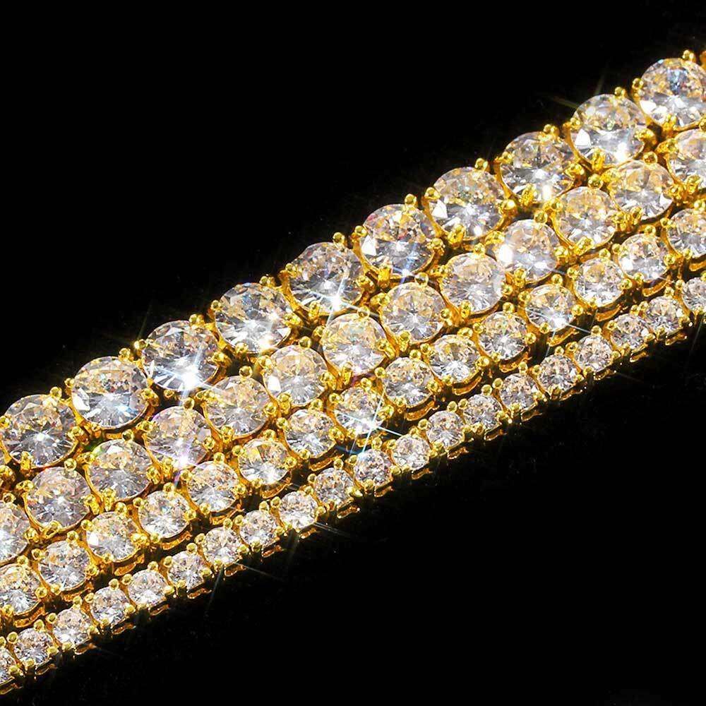 5 mm Gold-moissanite Tennis Chain-7 Inc