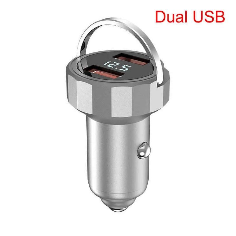 Zilveren dubbele USB