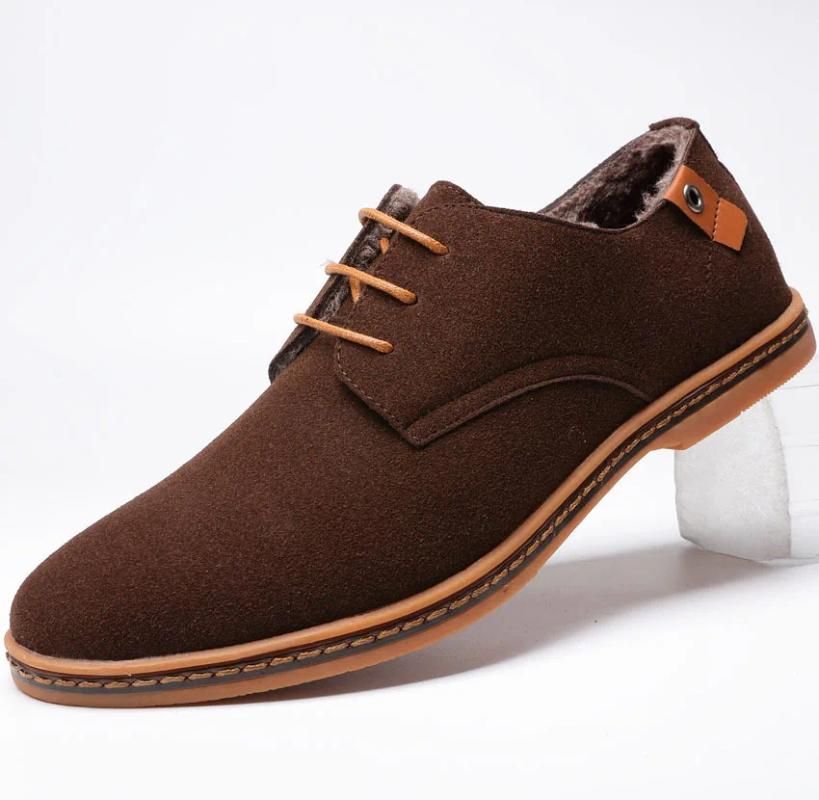 Chaussures en coton brun