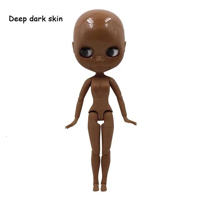 Djupt mörkt hud endast huvud (ingen kropp)
