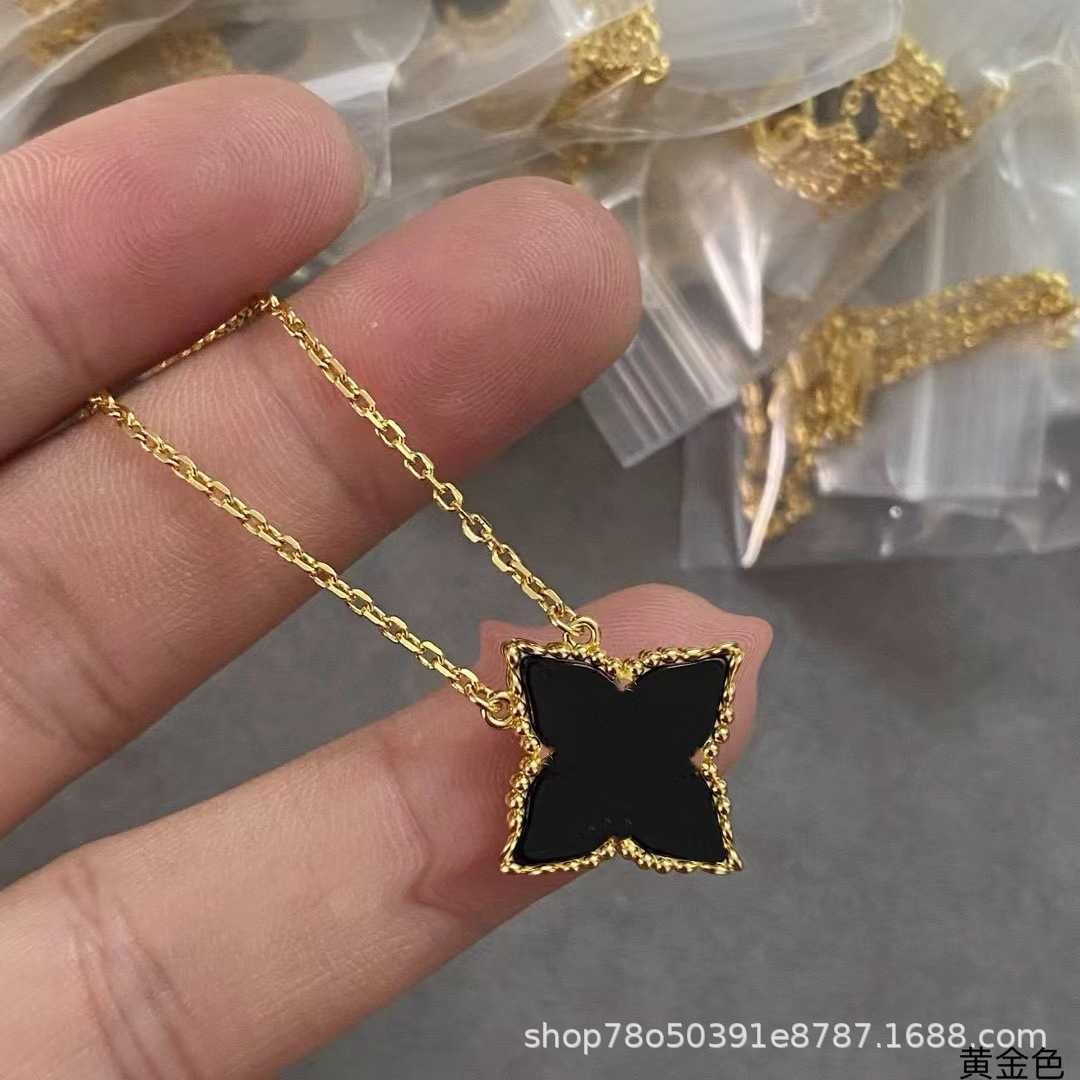 Golden Black Shell Necklace