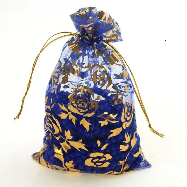 Royal Blue Gold Rose-17x23cm 100pcs