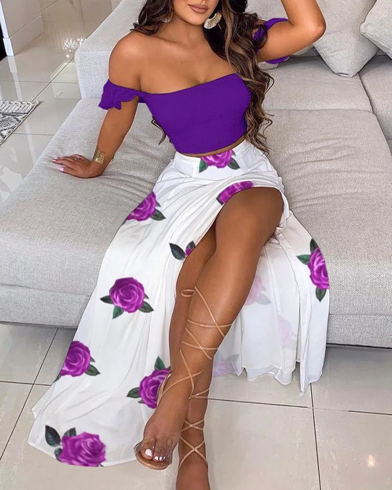 purple floral