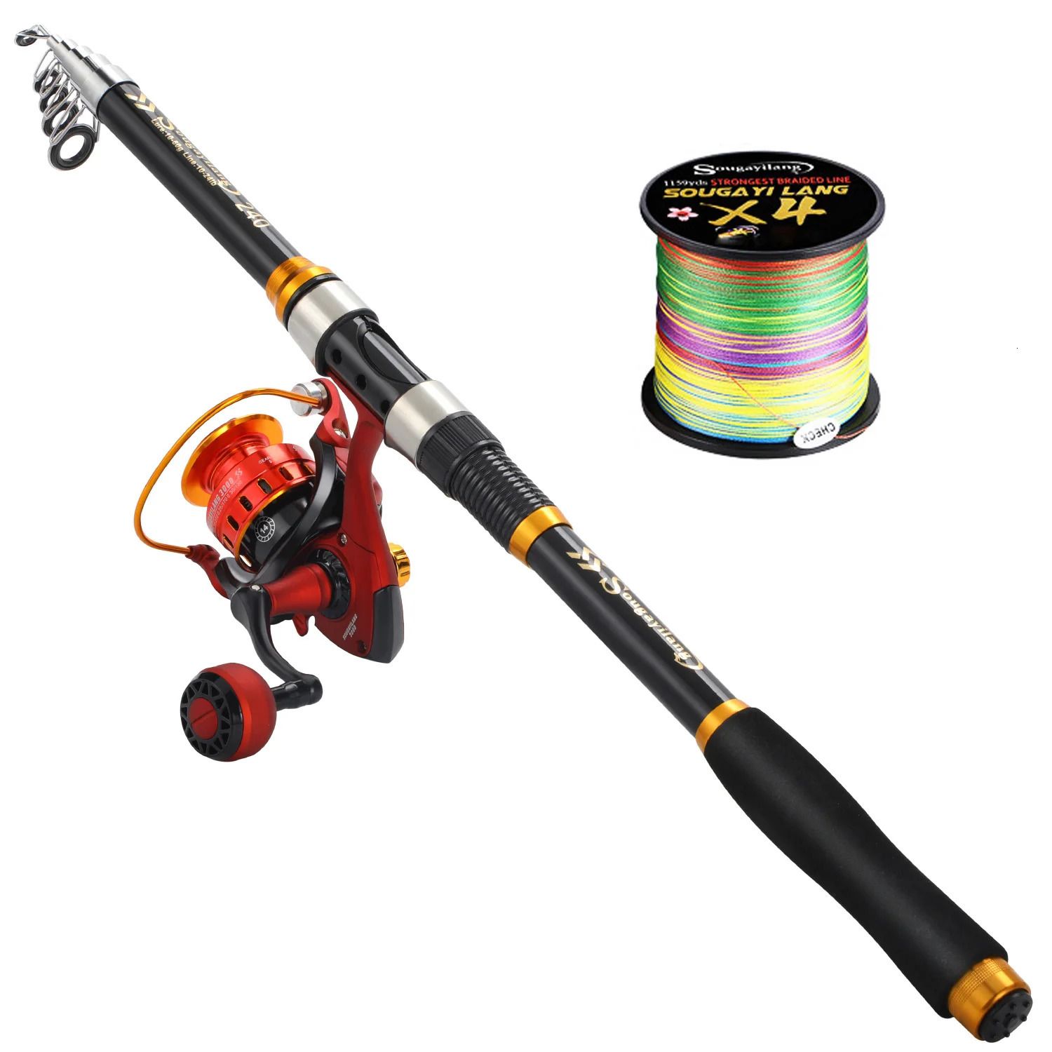 Black Fishing Rod-3.3m Rod-5000 Reel