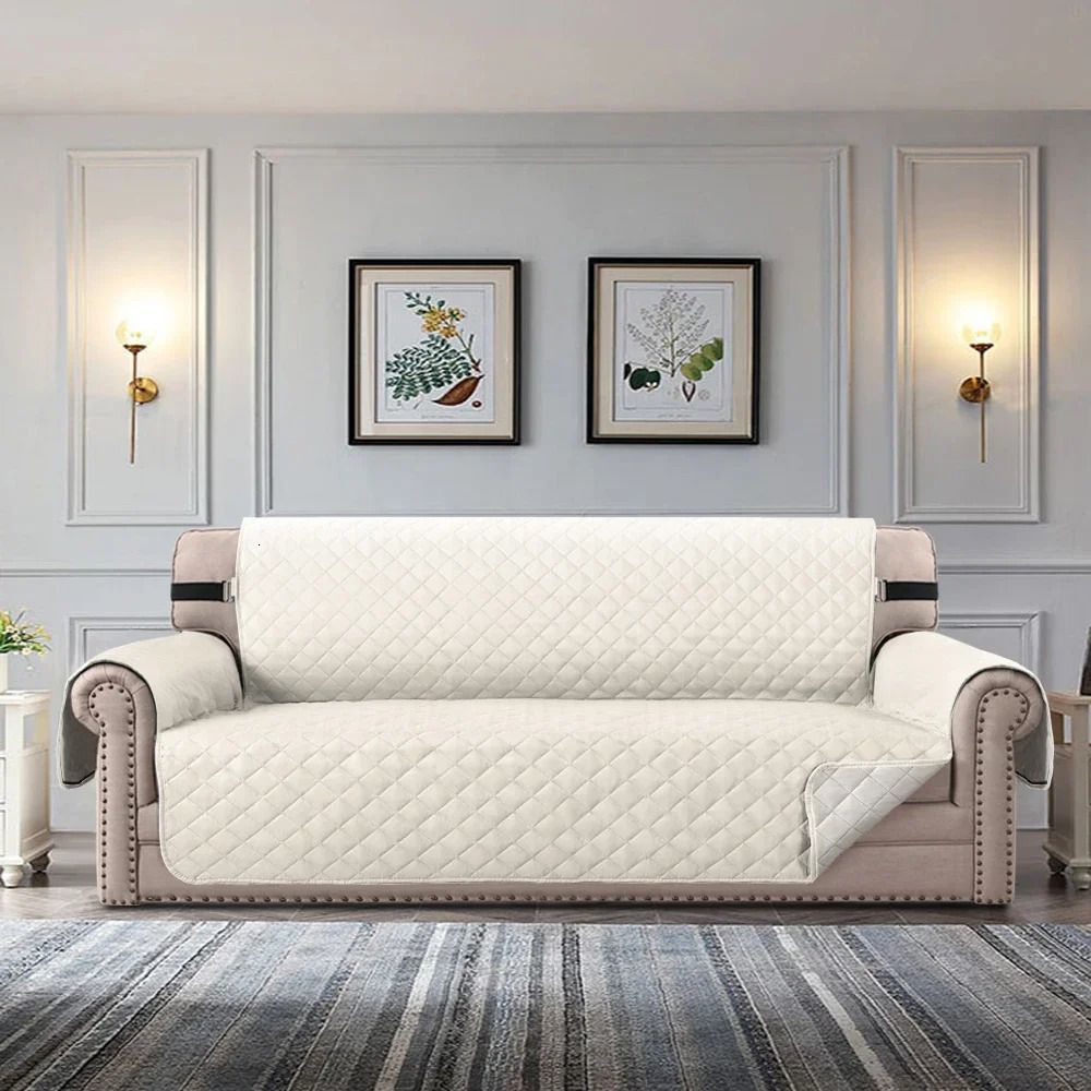 White Sofa Cover-2 Seat(117cm)