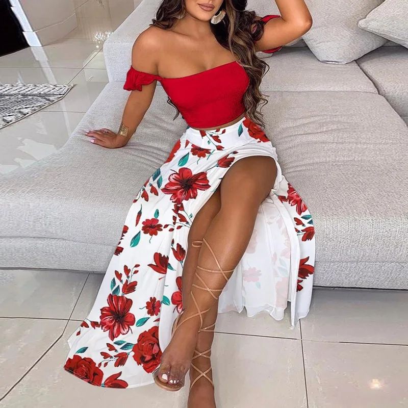 red floral