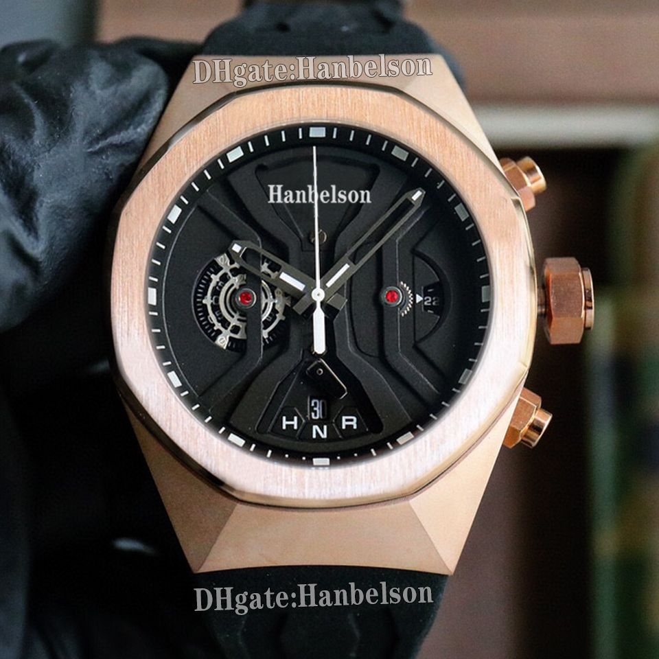 Rose Gold Case Black Dial