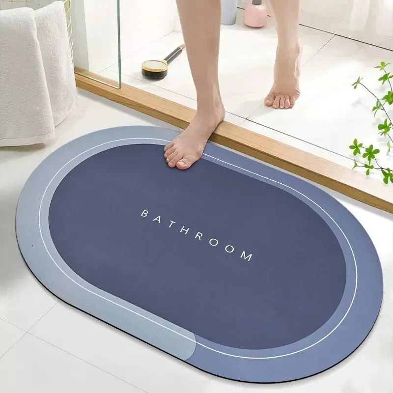 Oval Blue Bathroom-W60 X L90CM