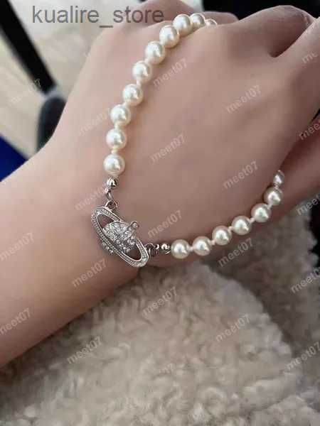 Bracelet de perle de charme blanc