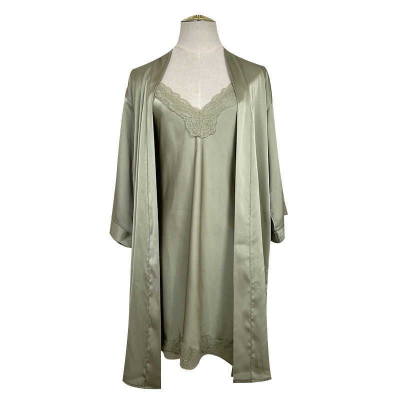 Green Set (pajama Skirt+outer Robe)