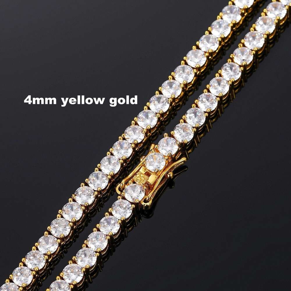 4mm-Gold-Moissanite-8inches（ブレスレット）