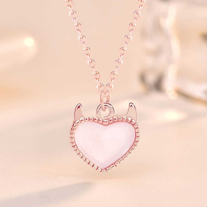 Devi s Heart Necklace (rose Gold Powd