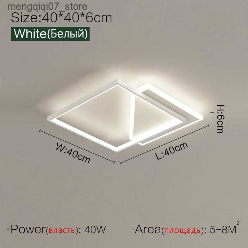 Biały 40 cm-a-dimmable z pilotem