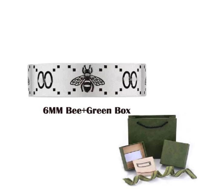 6mm silver Bee+Green box