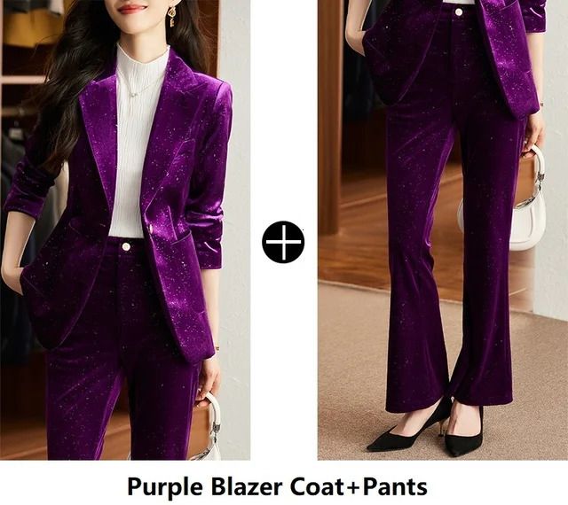 Tailleur-pantalon violet