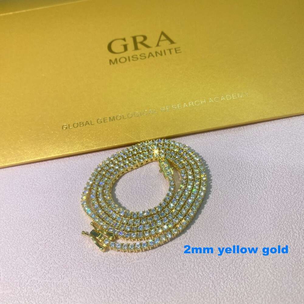 2mm-Gold-Moissanite-18inches（ネックレス）