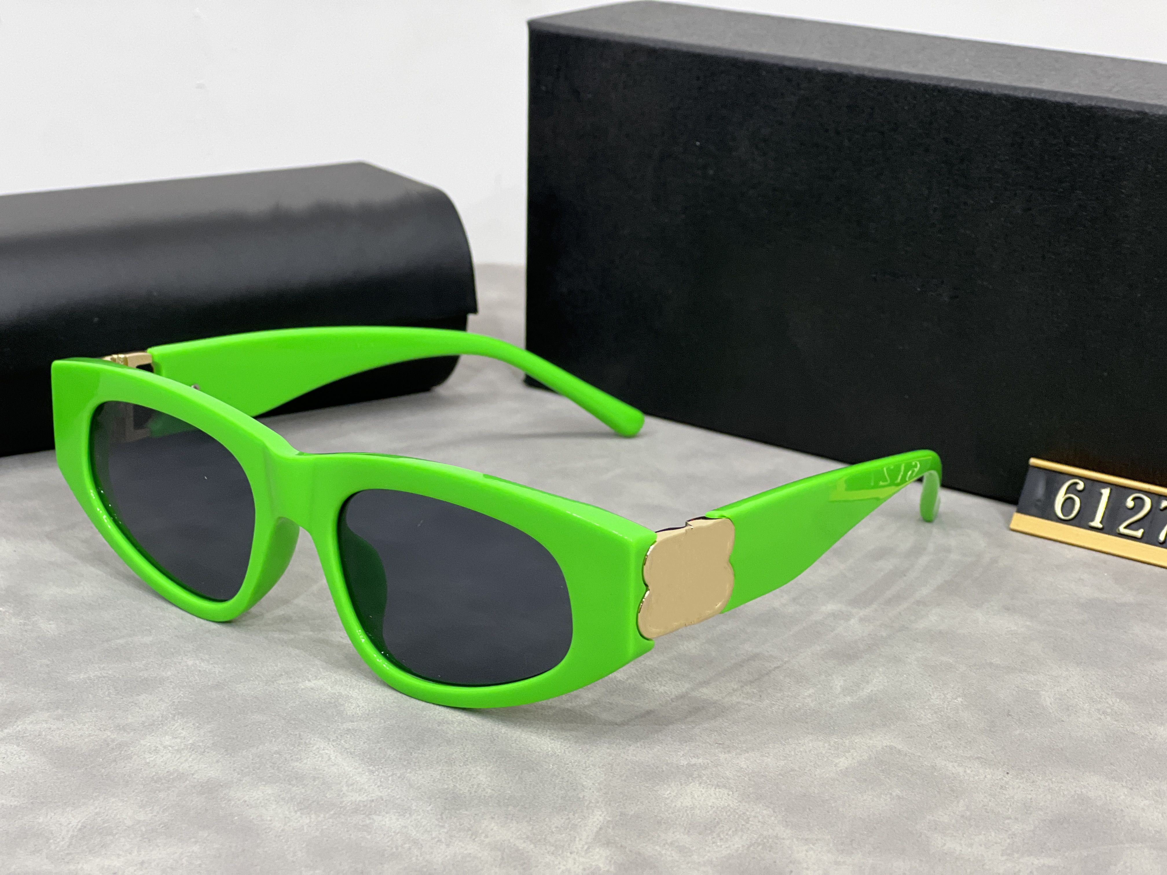 Cats eye green frame grey lens