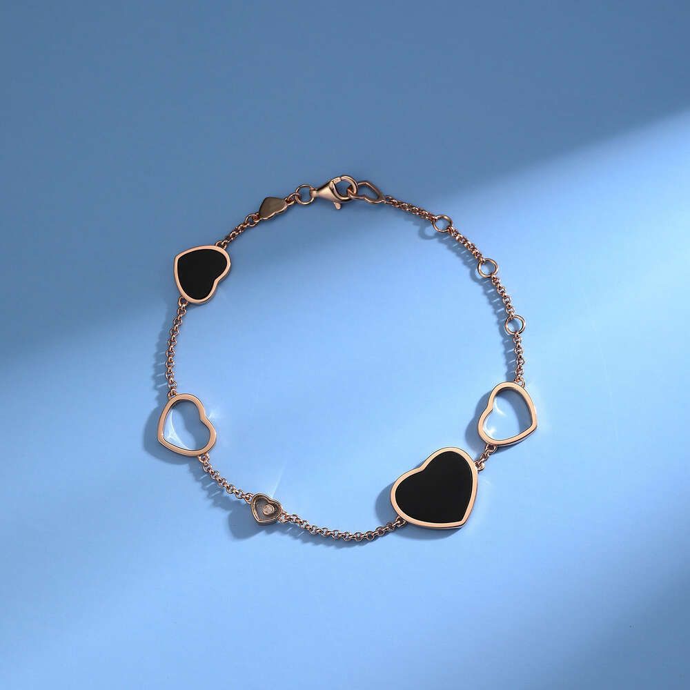 Black Agate Rose Gold Bracelet