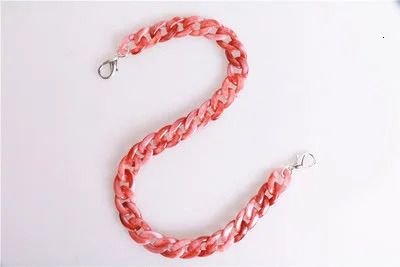 Pink White-60cm Silver Clasps